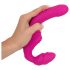 Strepless Strap-On - vibromasseur rose ajustable