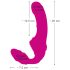 Strepless Strap-On - vibromasseur rose ajustable