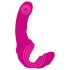 Strepless Strap-On - vibromasseur rose ajustable