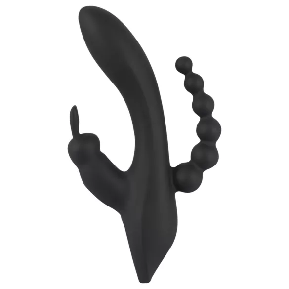 Smile - vibromasseur triple moteur - étanche rechargeable - noir