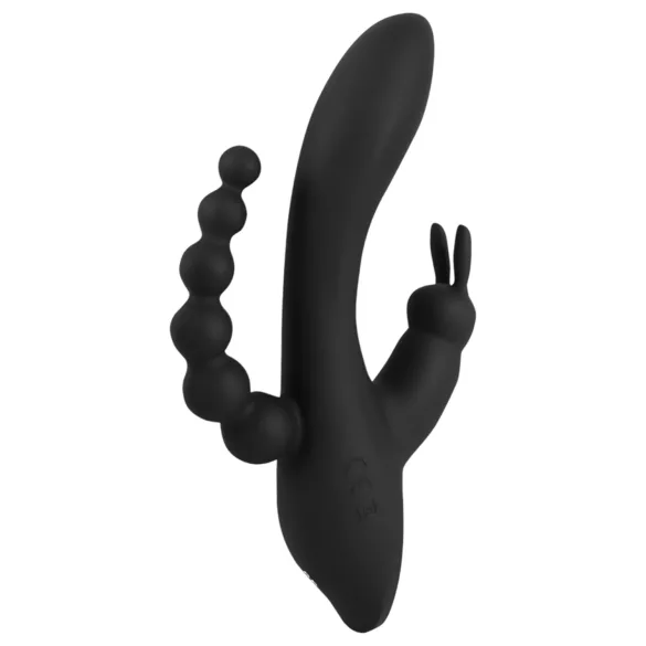 Smile - vibromasseur triple moteur - étanche rechargeable - noir