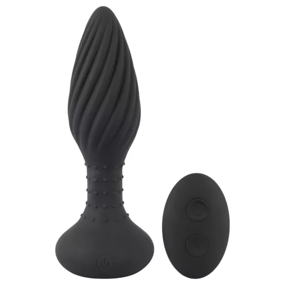 ANOS - vibromasseur anal à perles rotatives - noir