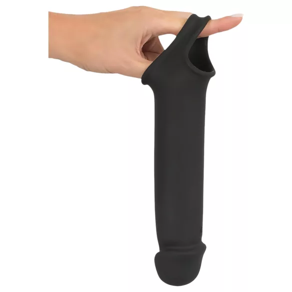 Rebel - gaine pénienne vibrant sans fil rechargeable - silicone noir