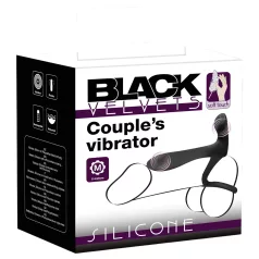   Black Velvets - vibromasseur couple 2en1 et cockring rechargeable - noir
