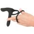 Anneau vibrant 2en1 avec vibro, rechargeable (noir)