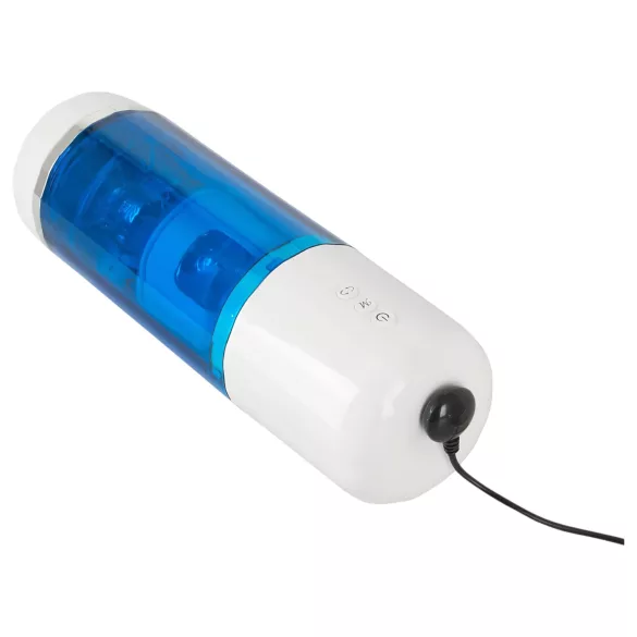 You2Toys - masturbateur rotatif et poussant rechargeable - bleu blanc