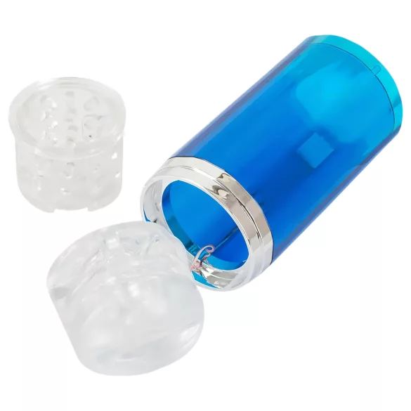 You2Toys - masturbateur rotatif et poussant rechargeable - bleu blanc
