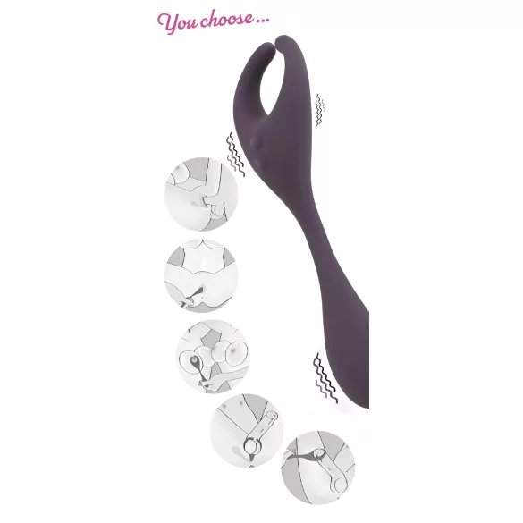 Couples Choice - vibromasseur pour couples avec 2 moteurs - rechargeable violet