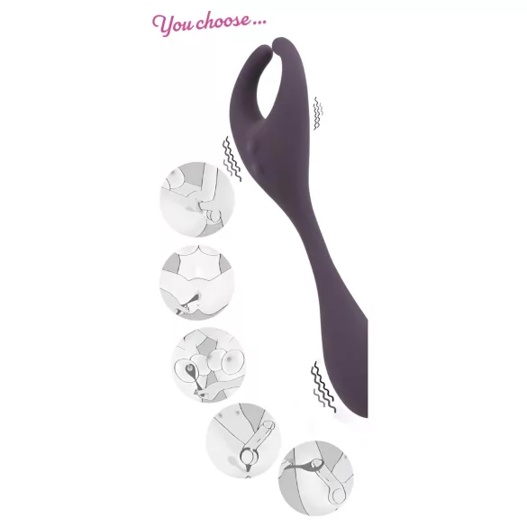 Couples Choice - vibromasseur pour couples avec 2 moteurs - rechargeable violet