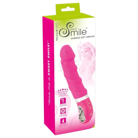 SMILE Soft - vibromasseur chauffant rechargeable - silicone rose