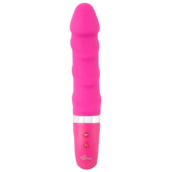 SMILE Soft - vibromasseur chauffant rechargeable - silicone rose
