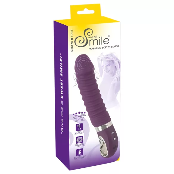 SMILE Soft - vibromasseur chauffant rechargeable - silicone violet