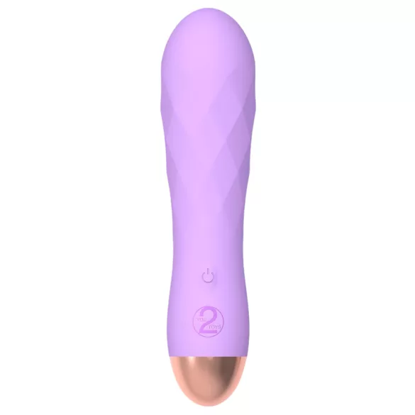 Cuties Mini - vibromasseur rechargeable étanche rainuré - silicone violet