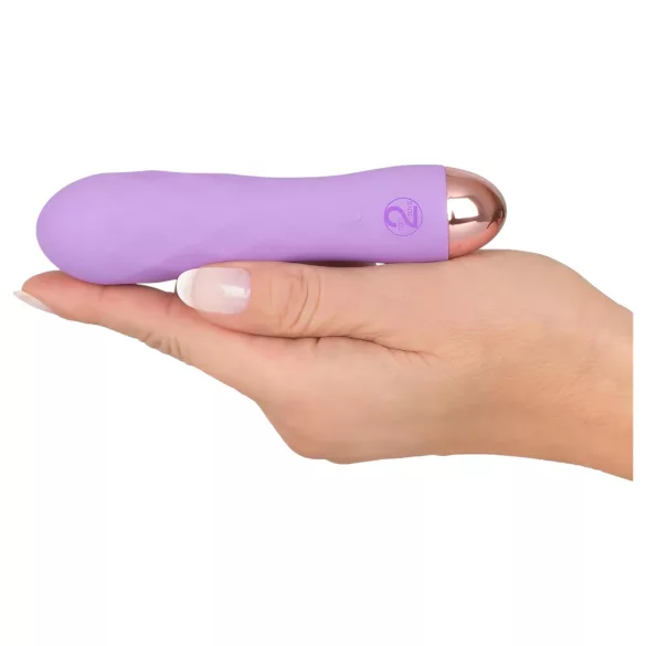 Cuties Mini - vibromasseur rechargeable étanche rainuré - silicone violet
