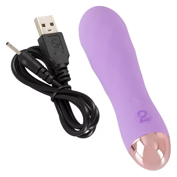 Cuties Mini - vibromasseur rechargeable étanche rainuré - silicone violet