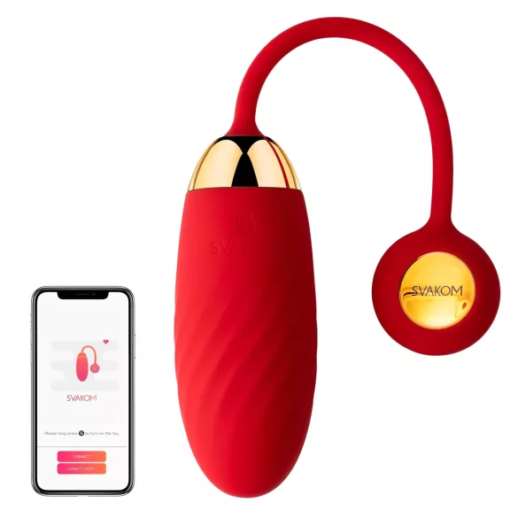 Svakom Ella Neo - œuf vibrant portable contrôlé par application (rouge)