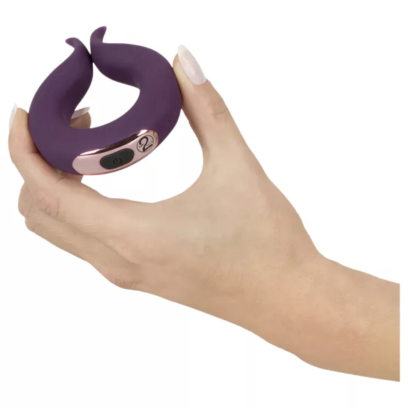 Couples Choice - anneau pénien vibrant double moteur rechargeable - violet