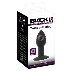   Black Velvet Twist - vibromasseur anal silicone rechargeable (noir)