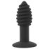 Black Velvet Twist - vibromasseur anal silicone rechargeable (noir)