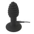 Black Velvet Twist - vibromasseur anal silicone rechargeable (noir)
