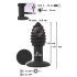 Black Velvet Twist - vibromasseur anal silicone rechargeable (noir)