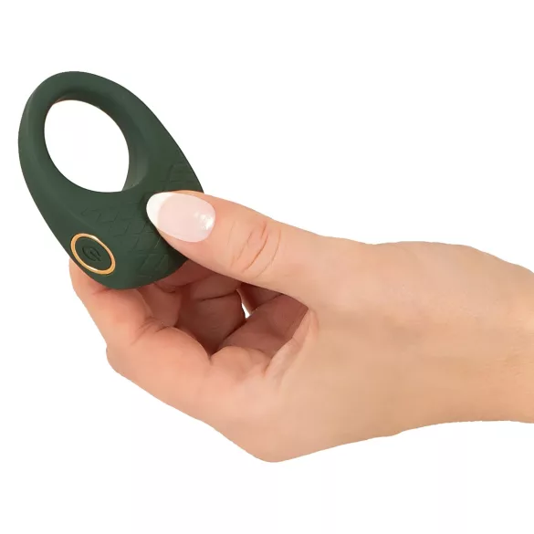 Emerald Love - anneau pénien vibrant rechargeable étanche - silicone vert