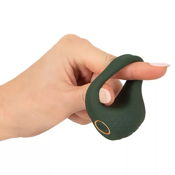 Emerald Love - anneau pénien vibrant rechargeable étanche - silicone vert