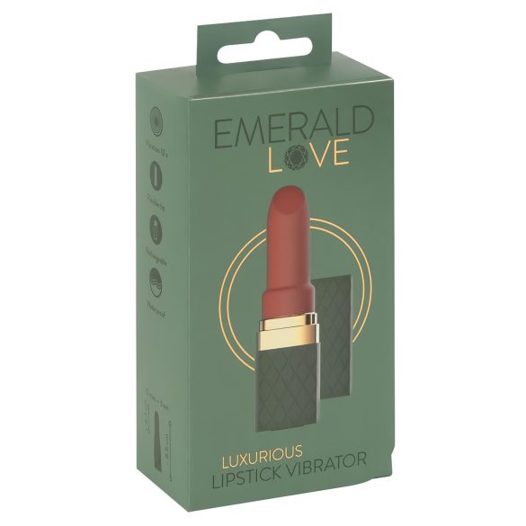 Emerald Love - rouge à lèvres vibromasseur étanche rechargeable (rouge)