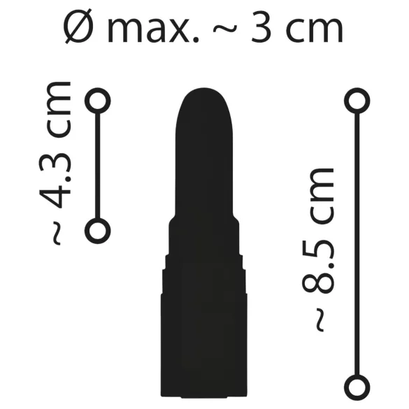 Emerald Love - vibromasseur rouge en forme de rouge à lèvres, étanche et rechargeable