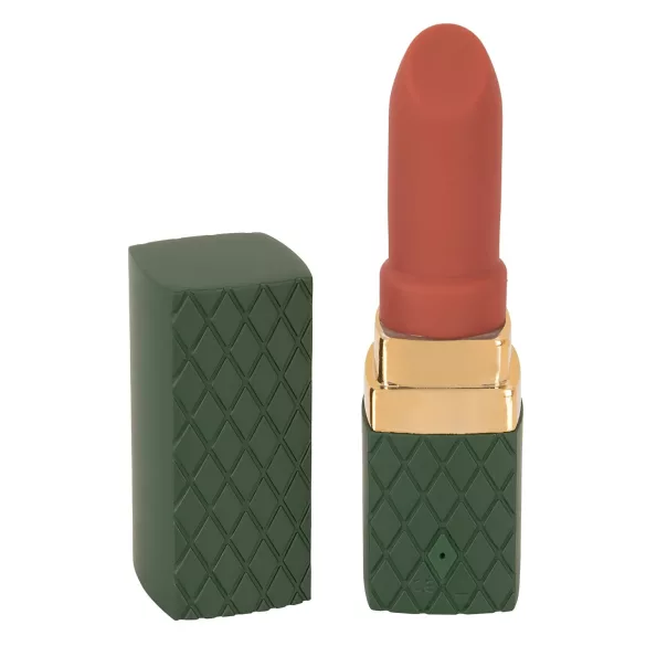 Emerald Love - vibromasseur rouge en forme de rouge à lèvres, étanche et rechargeable