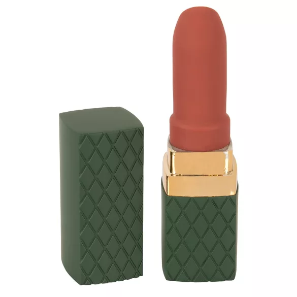 Emerald Love - vibromasseur rouge en forme de rouge à lèvres, étanche et rechargeable