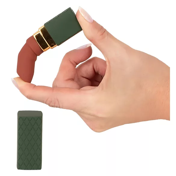 Emerald Love - vibromasseur rouge en forme de rouge à lèvres, étanche et rechargeable