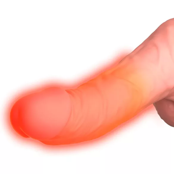 King Cock Plus 6,5 - gode vibrant réaliste avec testicules - couleur chair