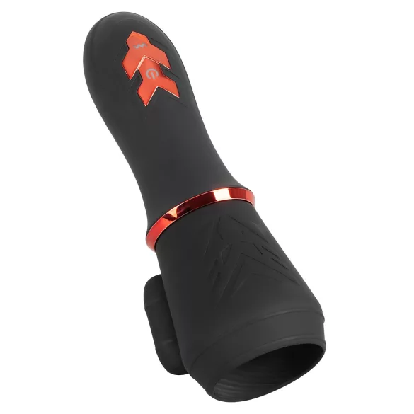Rebel - vibromasseur gland rechargeable 2 moteurs - silicone noir