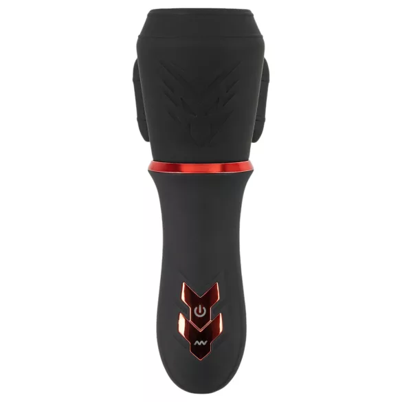 Rebel - vibromasseur gland rechargeable 2 moteurs - silicone noir