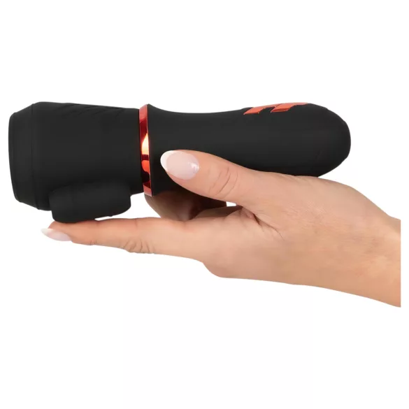 Rebel - vibromasseur gland rechargeable 2 moteurs - silicone noir