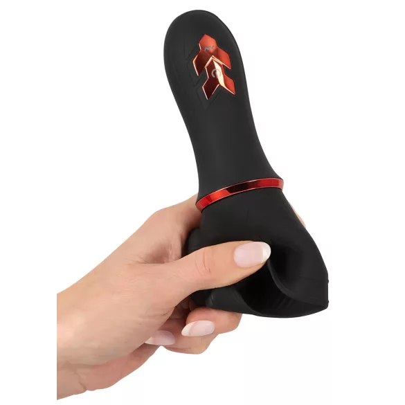 Rebel - vibromasseur gland rechargeable 2 moteurs - silicone noir