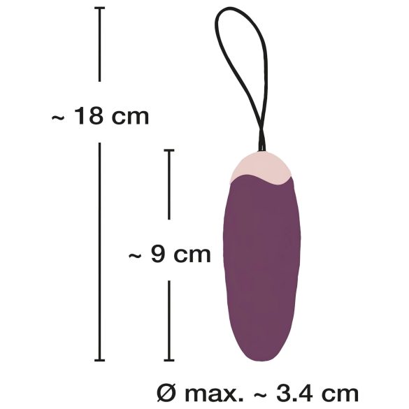 Javida Shaking Love - œuf vibrant télécommandé à pulsations - violet