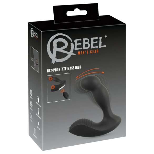 Rebel - masseur prostatique vibrant télécommandé rechargeable - silicone noir