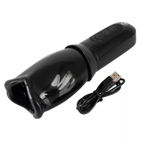 STROKER - masturbateur bouche rotatif rechargeable - noir