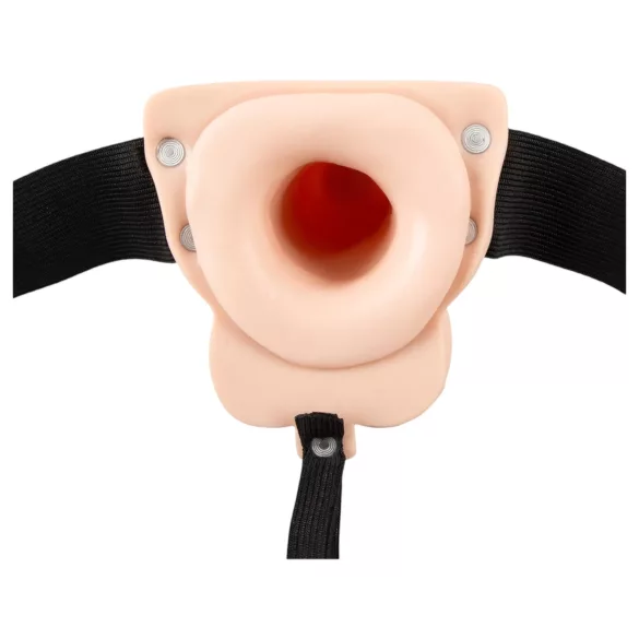 You2Toys - gode ceinture creux vibrant - couleur chair