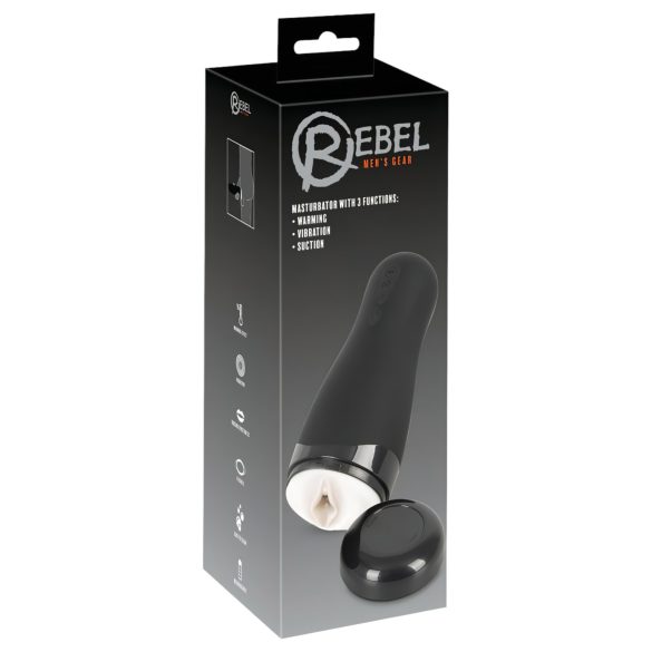 Rebel 3 Fonctions - Masturbateur Chauffant Rechargeable en forme de Vaginetta