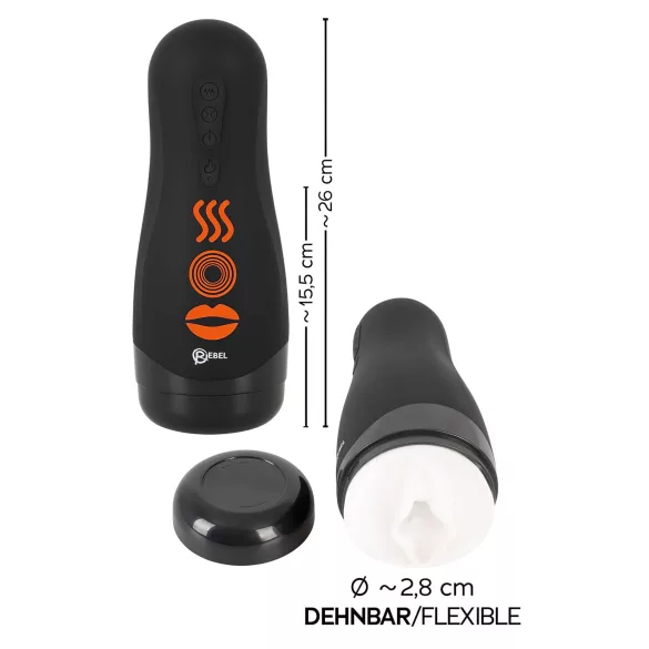 Rebel masturbateur vagin artificiel chauffant 3 fonctions - rechargeable