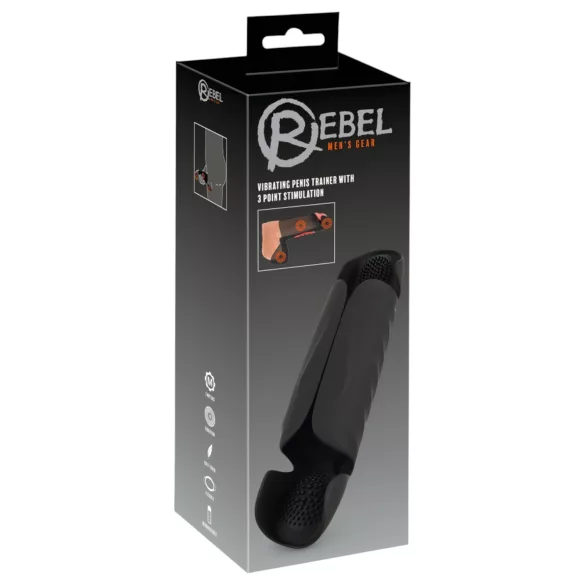 Rebel - stimulateur gland 3 moteurs - silicone noir