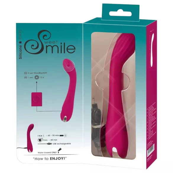 SMILE - Vibromasseur point G rechargeable rainuré - silicone violet