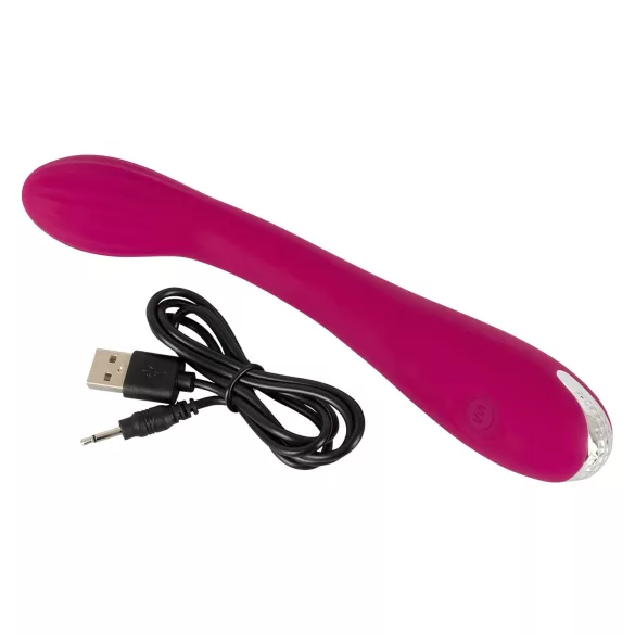SMILE - Vibromasseur point G rechargeable rainuré - silicone violet