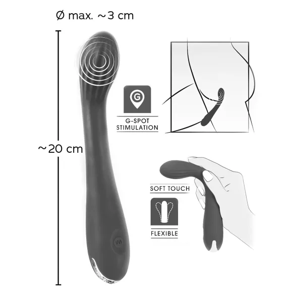 SMILE - Vibromasseur point G rechargeable rainuré - silicone violet