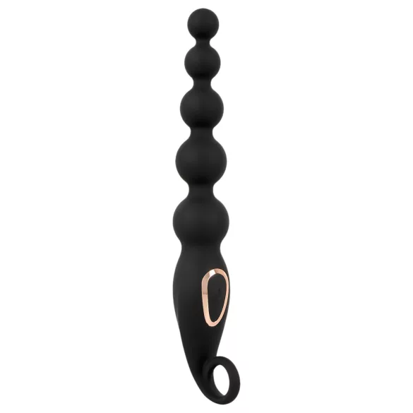 ANOS - Boules anales vibrantes - perles - silicone noir