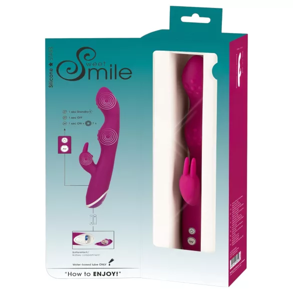 SMILE - vibromasseur double stimulation flexible - point G et clitoris - violet