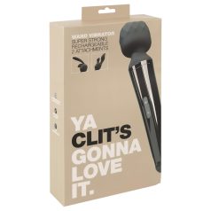 Yara Clit Wand - set vibromasseur rechargeable noir